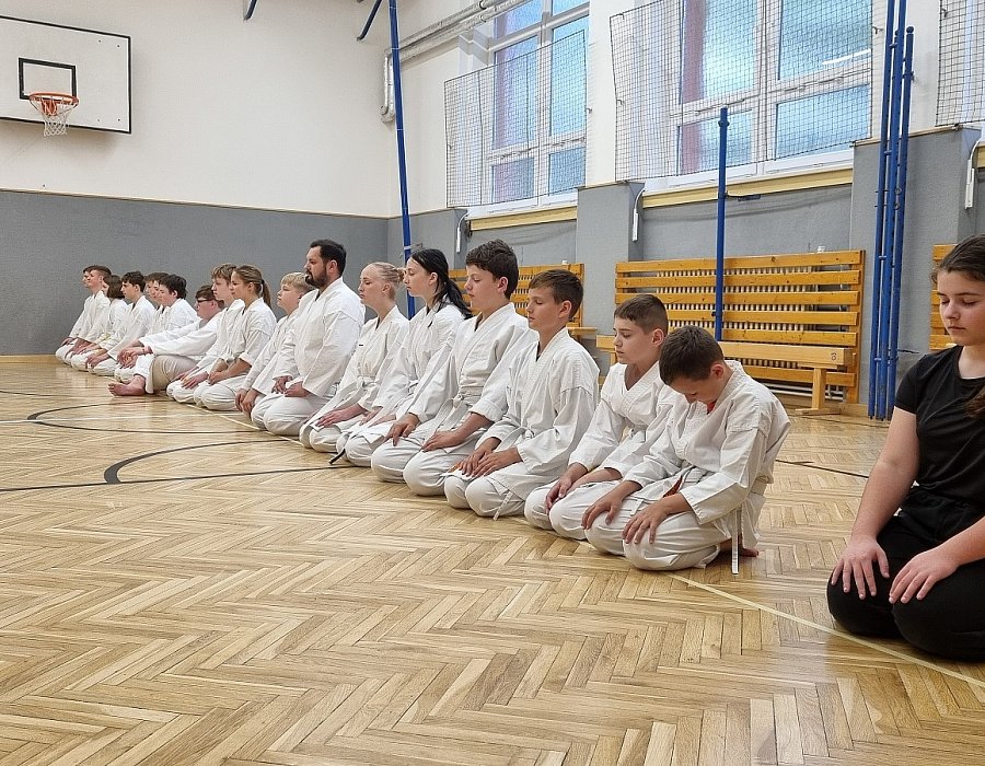 Meditace na začátku a na konci tréninku karate